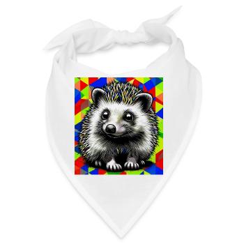 Igel - Bandana - Weiß - Vorne