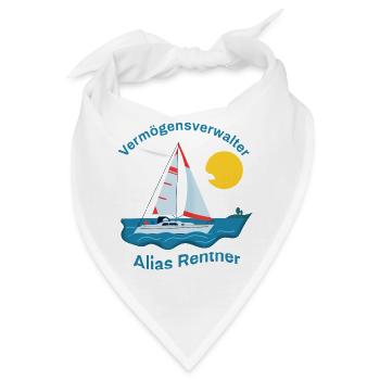 Rentner, Der Vermögensverwalter - Bandana - Weiß - Vorne