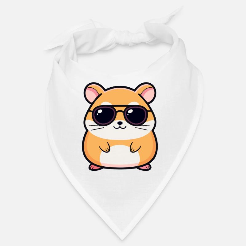 Hamster chic lunettes noires Bandana
