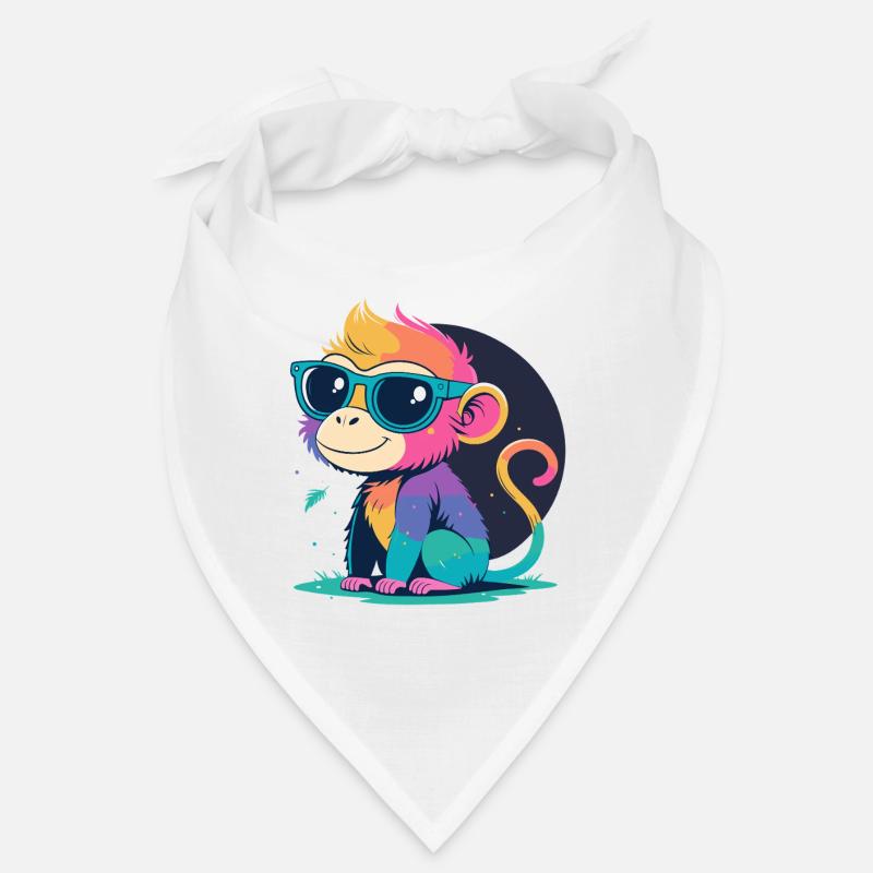 Singe Arc-en-Ciel à Lunettes Bandana