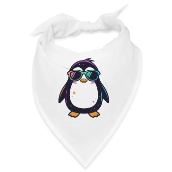 Pinguin-Neonbrillen - Bandana - Weiß - Vorne