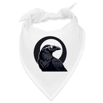 Städtische Krähe mit Sonnenbrille - Bandana - Weiß - Vorne