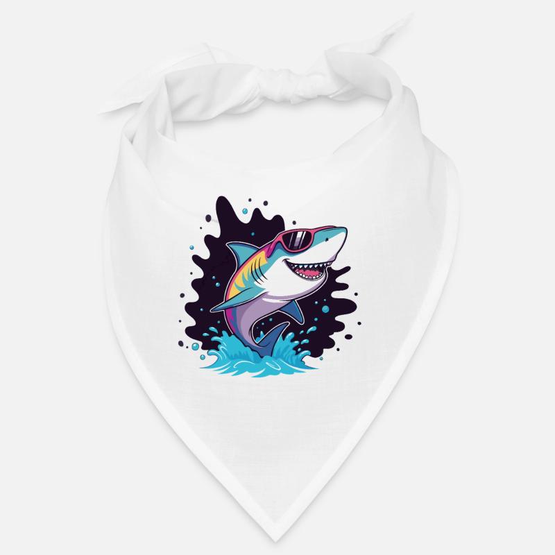Requin Coloré lunette rose Bandana