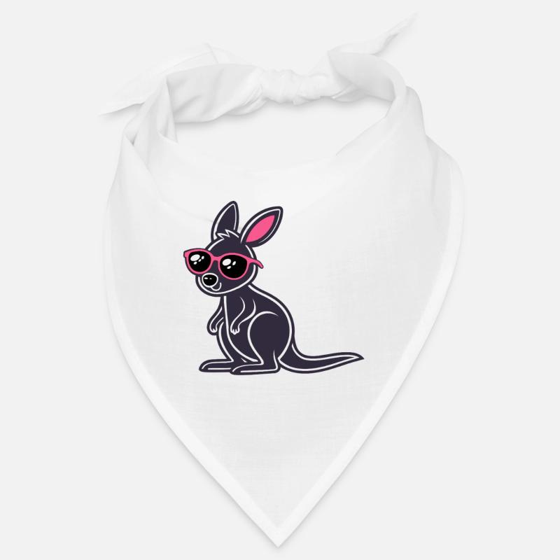 Dark Kangaroo Pink Glasses Bandana