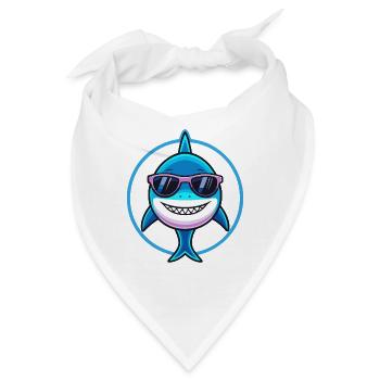 Stylish Shark Sonnenbrille - Bandana - Weiß - Vorne