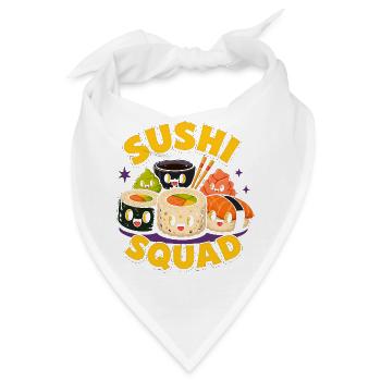 Sushi-Truppe Lustiges japanisches Essen Sashimi Li - Bandana - Weiß - Vorne