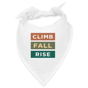 Aufstieg, Fall, Aufstieg, Klettern & Berge - Bandana - Weiß - Vorne