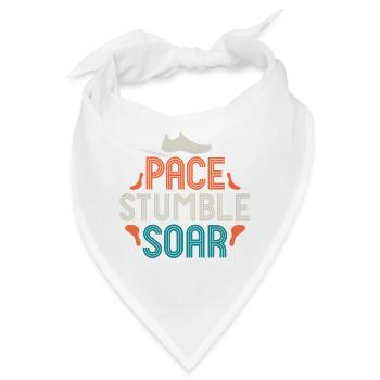 Pace Stumble Soar — Bunte Motivation - Bandana - Weiß - Vorne