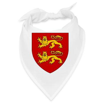 Heraldisches Wappen der Normandie - Bandana - Weiß - Vorne