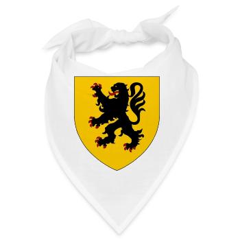 Heraldisches Wappen von Flandern - Bandana - Weiß - Vorne