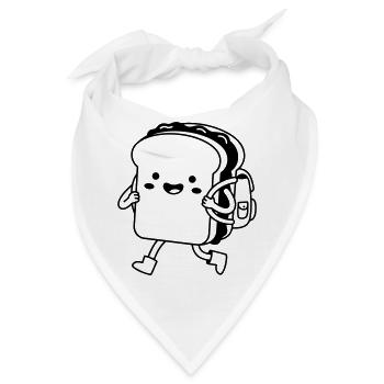 Kawaii-Sandwich - Bandana - Weiß - Vorne