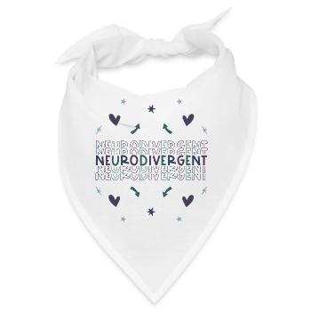 Neurodivergent - Autism Adhd Autismus Adhs - Bandana - Weiß - Vorne