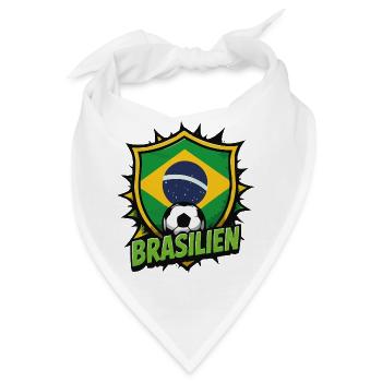 Brasilien Fußball Shield - Bandana - Weiß - Vorne