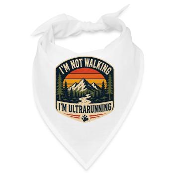 Ich gehe nicht spazieren, ich mache UltraRunning - Bandana - Weiß - Vorne