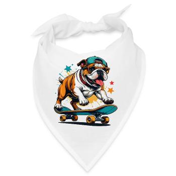 Skatebulldog Streetstyle - Bandana - Weiß - Vorne
