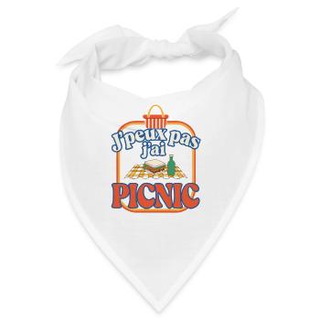 Ich kann nicht. Ich mache ein Picknick. - Bandana - Weiß - Vorne