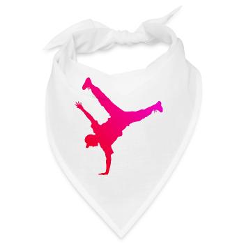 Geschenkidee für einen Breakdancer mit Streetdance - Bandana - Weiß - Vorne