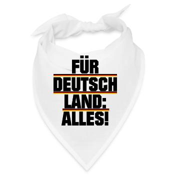 Für Deutschland: Alles! - Bandana - Weiß - Vorne