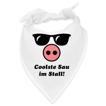 Coolste Sau Im Stall! (Cool) - Bandana - Weiß - Vorne
