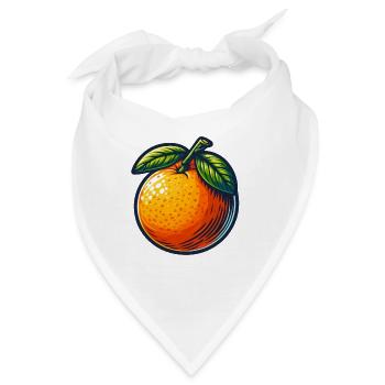 Orangefarbene tropische Popkunst - Bandana - Weiß - Vorne