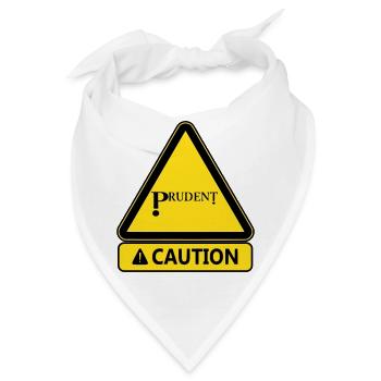 Vorsichts-Warndreieck - Bandana - Weiß - Vorne