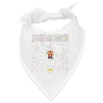 Katzen-Maskottchen Torjubel - Bandana - Weiß - Vorne
