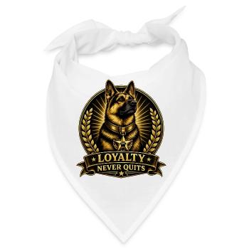 Loyalty Never Quits German Shepherd - Bandana - Weiß - Vorne