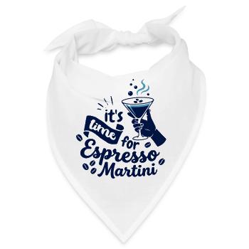 Espresso Martini Druck - Bandana - Weiß - Vorne