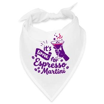 Zeit für Espresso Martini - Bandana - Weiß - Vorne