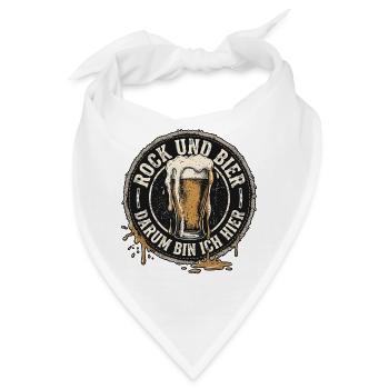 Rock Und Bier - Bandana - Weiß - Vorne