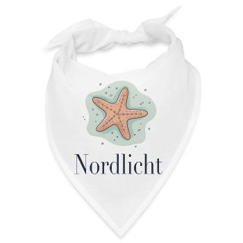Nordlicht – Maritimes Küsten Design - Bandana - Weiß - Vorne