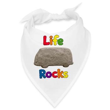 Life Rocks Stone - Bandana - Weiß - Vorne