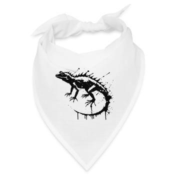 Black Lizard Splash-Chart - Bandana - Weiß - Vorne
