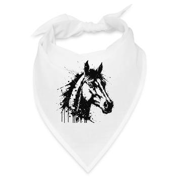 Pferdekopffarbe Splash Black - Bandana - Weiß - Vorne