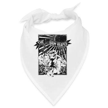 The Grim Reaper – Skizzen Art Totenkopf Motiv - Bandana - Weiß - Vorne