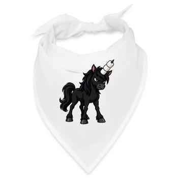 Einhornhorn aus gestapelten Marshmallows - Bandana - Weiß - Vorne