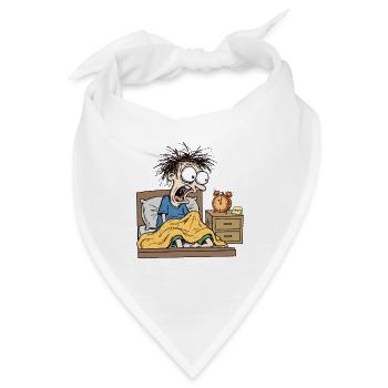 Später, wieder existenzieller Schreckens-Cartoon-Doodle - Bandana - Weiß - Vorne