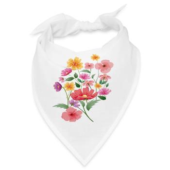 Blütenpracht Flora - Bandana - Weiß - Vorne