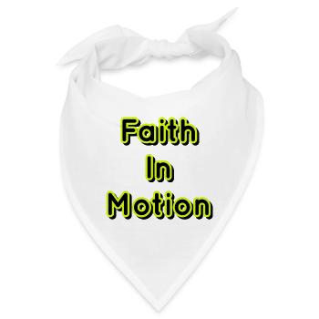 Faith in Motion Neon-Typografie - Bandana - Weiß - Vorne