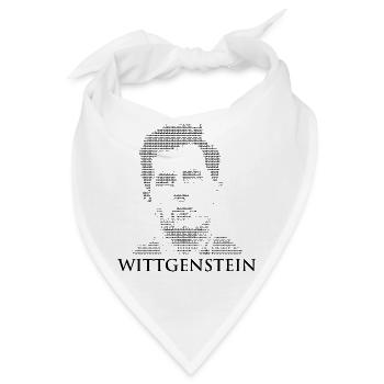 Ludwig Wittgenstein ASCII-Porträt - Bandana - Weiß - Vorne