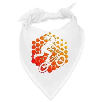 Dirt Jump Geschenkidee für eine Freestyle-Fahrerin - Bandana - Weiß - Vorne