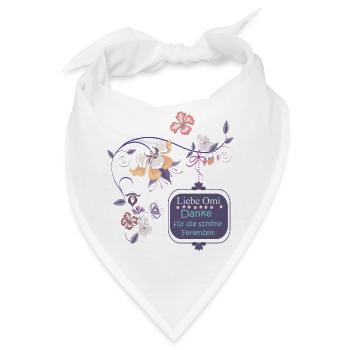 Blumenrahmen Dankesbotschaft Oma - Bandana - Weiß - Vorne
