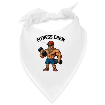 Kraftheld Cartoon Gym Bodybuilder - Bandana - Weiß - Vorne