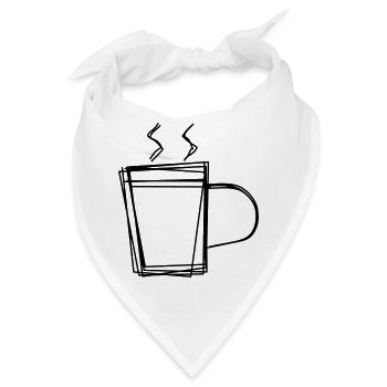 Glühweinbecher handgezeichnet - Bandana - Weiß - Vorne