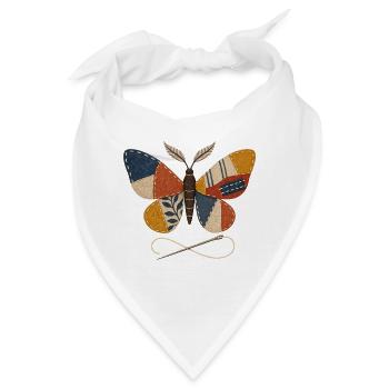 Patchwork-Nähfalter - Bandana - Weiß - Vorne