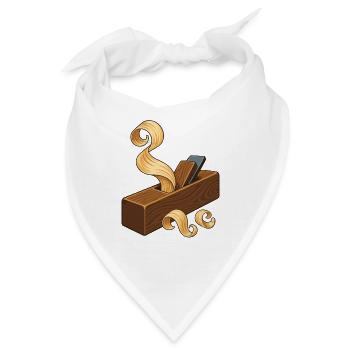 Holzhobel und Späne - Bandana - Weiß - Vorne