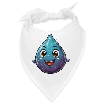 Fröhlicher Wassertropfen Cartoon - Bandana - Weiß - Vorne