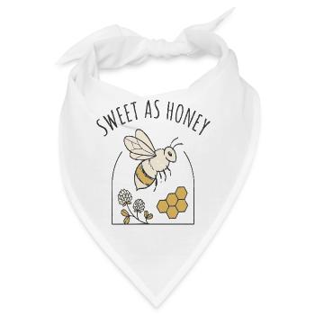Süß wie Honig Bienenmotiv - Bandana - Weiß - Vorne
