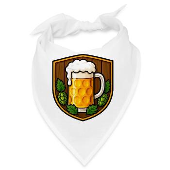 Bierkrug Shield Motiv - Bandana - Weiß - Vorne