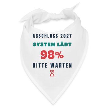 Abschluss 2027 Lädt Lustiger Spruch Schule - Bandana - Weiß - Vorne